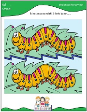 okul öncesi İki Resim Arasındaki Farkı Bul